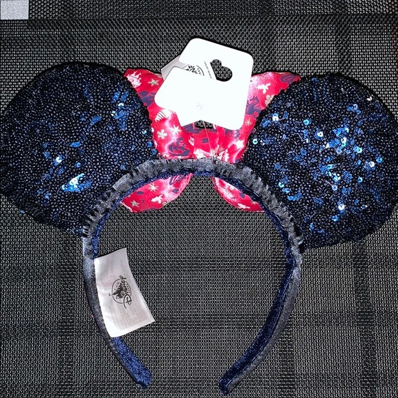 Disney Navy Blue with Pink ribbon Ears - Picture 6 of 8